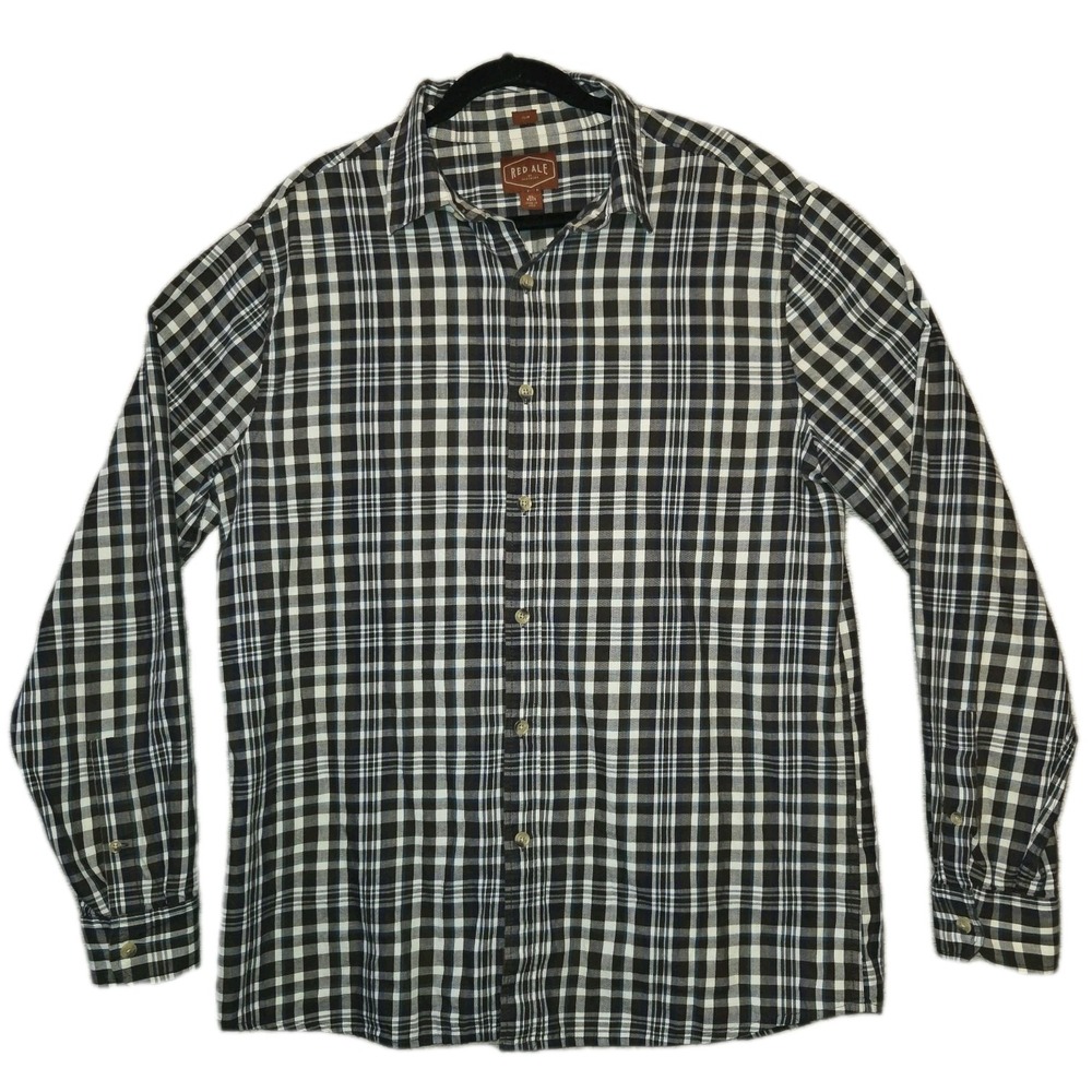 Red Ale by Alesbury Plaid Button-Up Shirt Mens XL Tall Slim Fit Stitch Fix